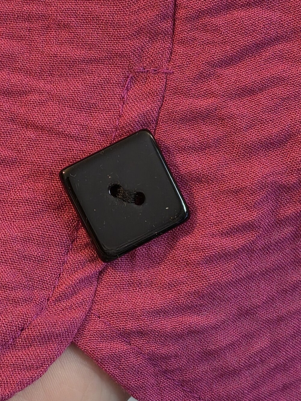 Fuchsia Textured Button-Front Collared Shirt - Picture 6 of 7